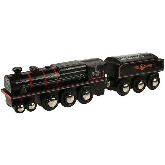 Bigjigs Rail Drvena replika lokomotive Black 5 motor