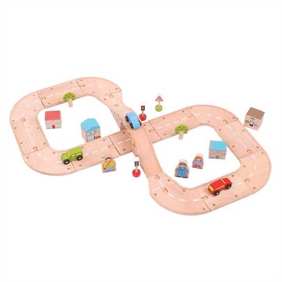 Bigjigs Rail Drvena staza za automobile osmice