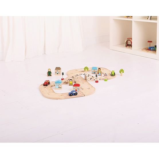 Bigjigs Rail Drvena staza za automobile osmice