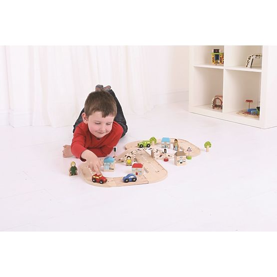 Bigjigs Rail Drvena staza za automobile osmice
