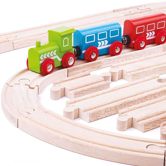 Bigjigs Rail Drvene šine set od 24 dijela