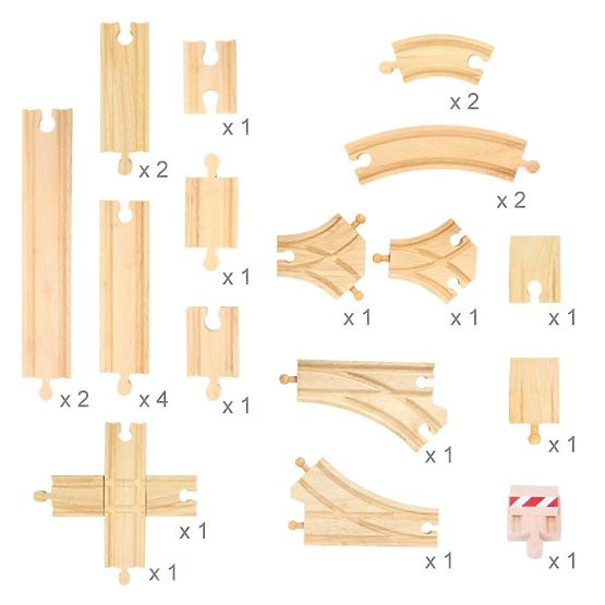 Bigjigs Rail Drvene tračnice set 25 dijelova