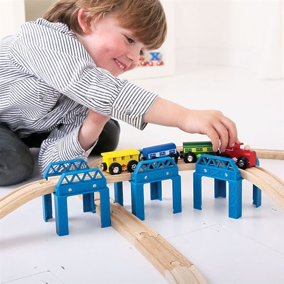 Bigjigs Rail Drvene tračnice postavljaju konstrukciju mosta