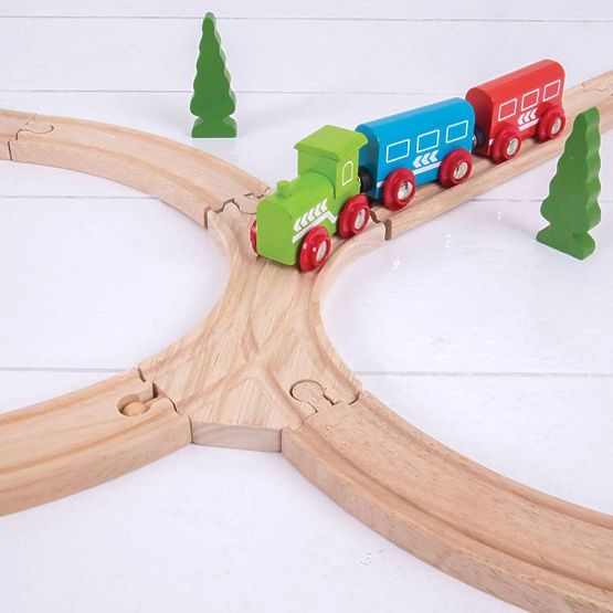 Bigjigs Rail Kombinirana simetrična sklopka 2 kom