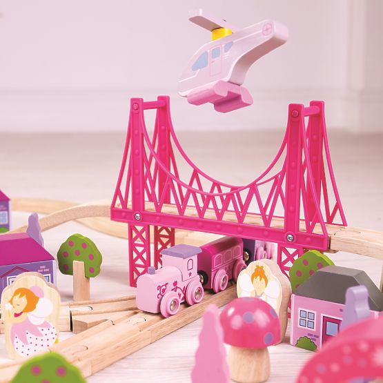 Bigjigs Rail Velika drvena željeznička pruga za princeze