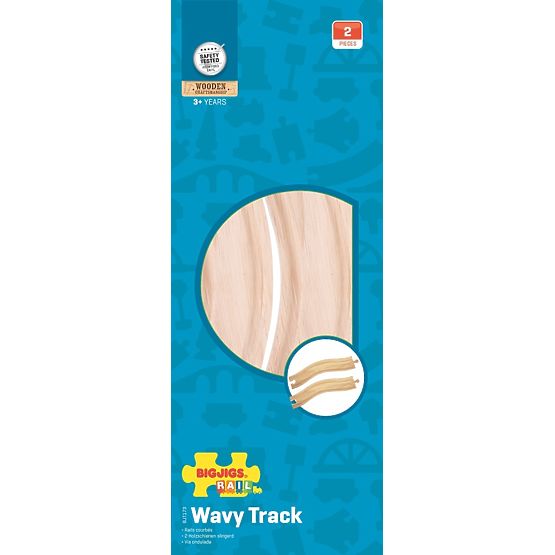 Bigjigs Rail Zakrivljene vodilice 22 cm 2 kom