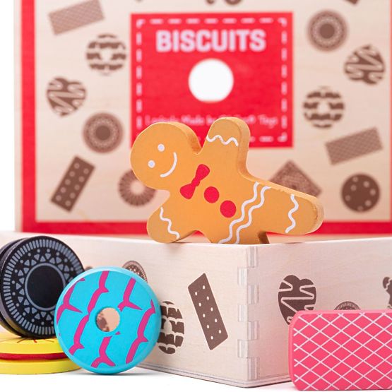 Bigjigs Toys Box s drvenim keksima