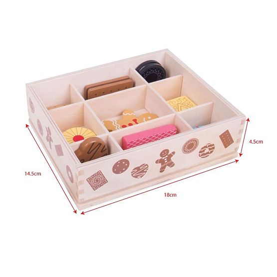Bigjigs Toys Box s drvenim keksima