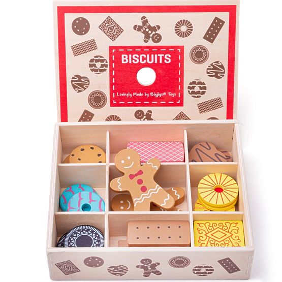 Bigjigs Toys Box s drvenim keksima