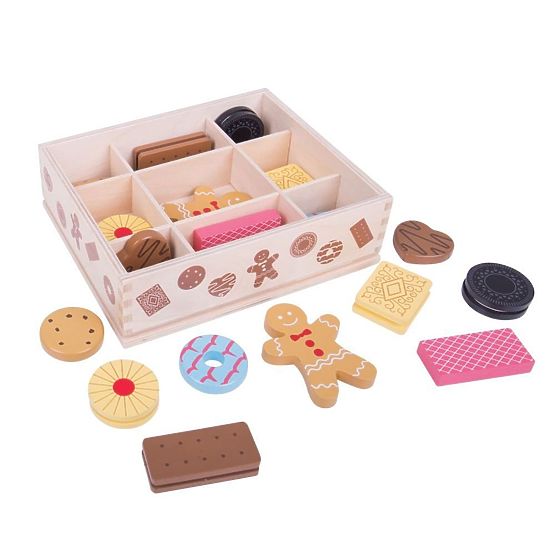 Bigjigs Toys Box s drvenim keksima