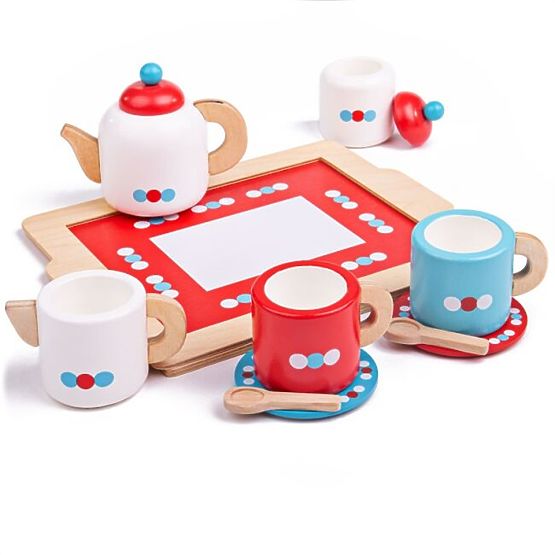 Bigjigs Toys Čajni set s točkicama
