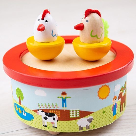 Bigjigs Toys Drvena glazbena kutija farma