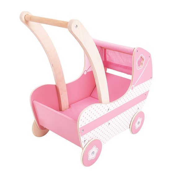 Bigjigs Toys Drvena kolica za lutke