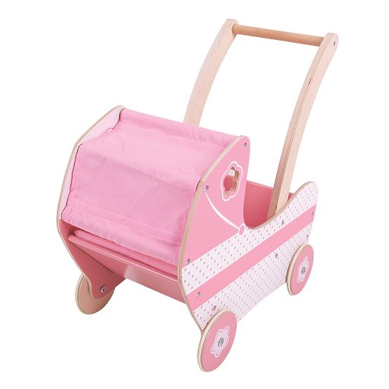 Bigjigs Toys Drvena kolica za lutke