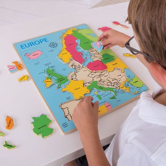 Bigjigs Toys Drvena puzzle karta Europe 25 dijelova