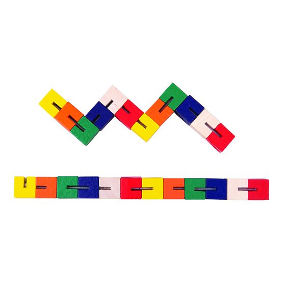 Bigjigs Toys Drvena puzzle zmija u boji 1 kom