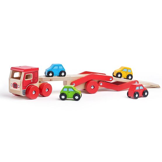 Bigjigs Toys Drveni kamion s autima