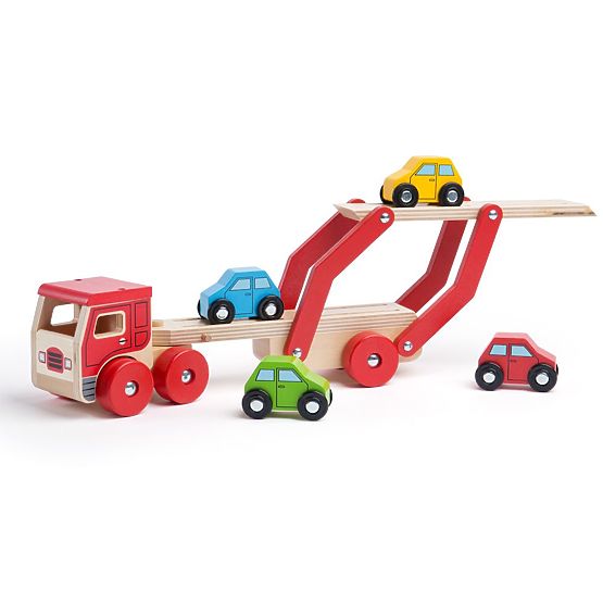Bigjigs Toys Drveni kamion s autima