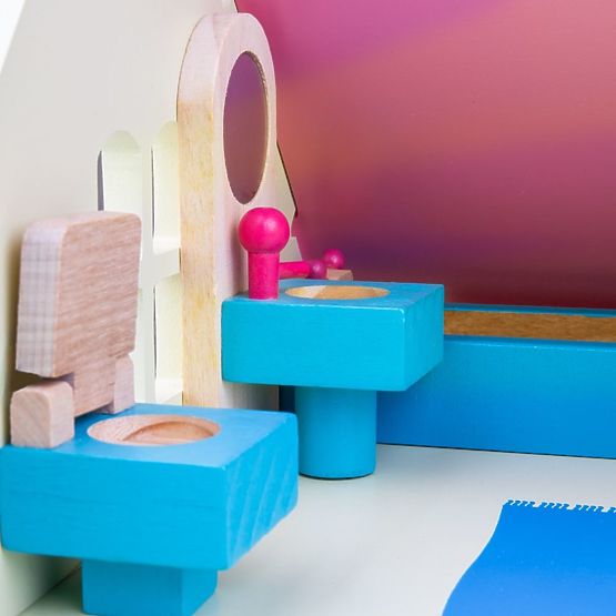Bigjigs Toys Drveni namještaj za kućice za lutke