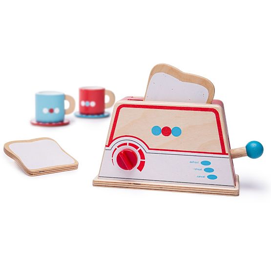 Bigjigs Toys Drveni toster s točkicama