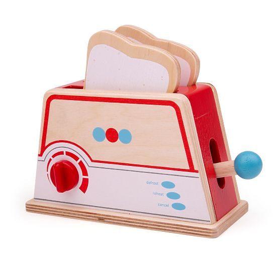 Bigjigs Toys Drveni toster s točkicama