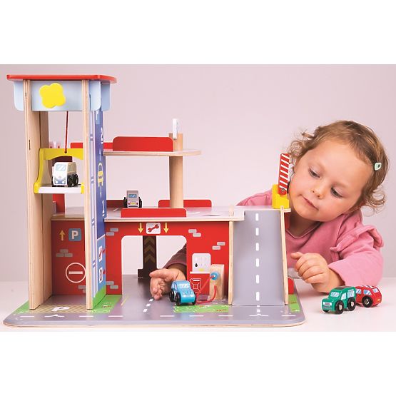 Bigjigs Toys Garaža s parkiralištem