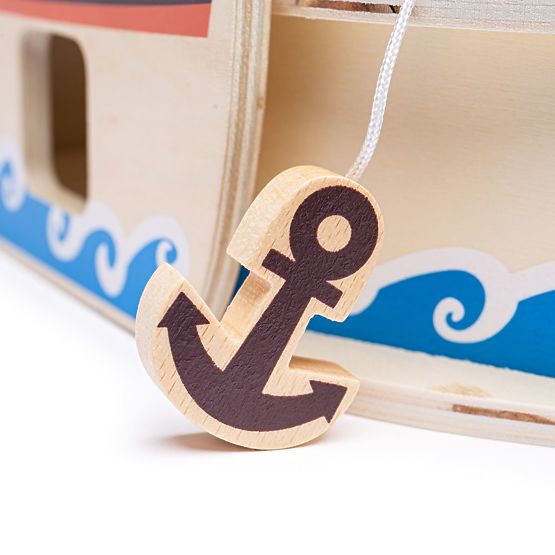 Bigjigs Toys Piratski brod s piratima