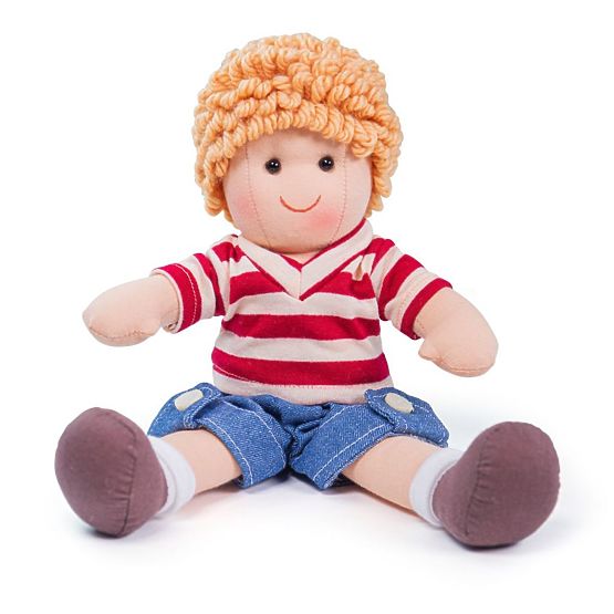 Bigjigs Toys Platnena lutka Harry 28 cm