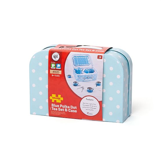 Bigjigs Toys Plavi točkasti čajni set