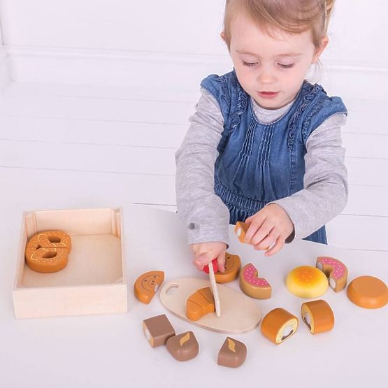Bigjigs Toys Rezanje peciva u kutiji