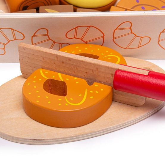 Bigjigs Toys Rezanje peciva u kutiji
