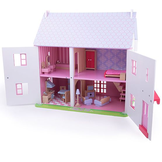 Bigjigs Toys Ružičasta kućica za lutke