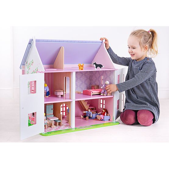 Bigjigs Toys Ružičasta kućica za lutke