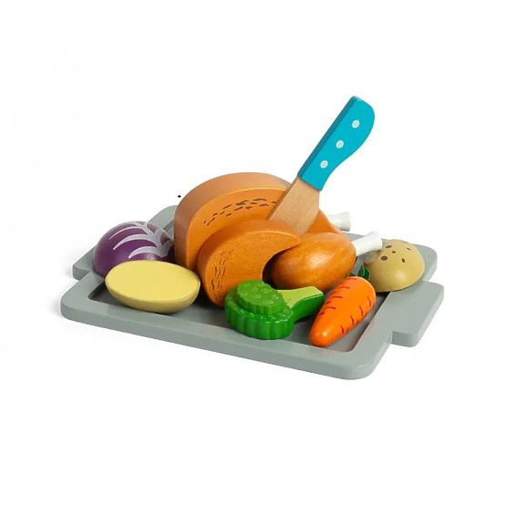 Bigjigs Toys Set Pečena piletina s povrćem