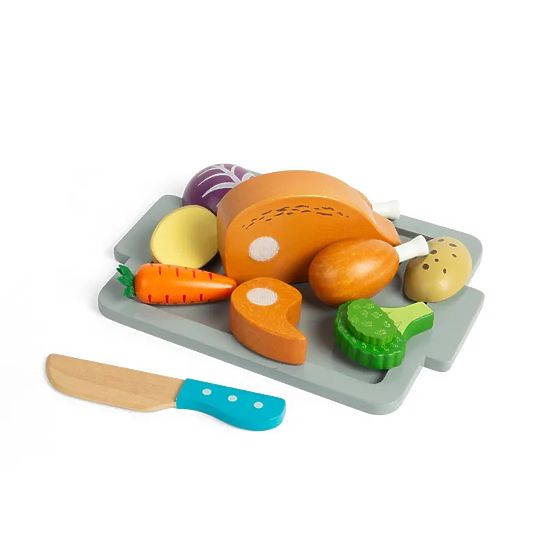 Bigjigs Toys Set Pečena piletina s povrćem