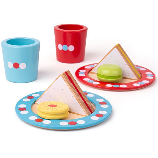 Bigjigs Toys Set užina s točkicama