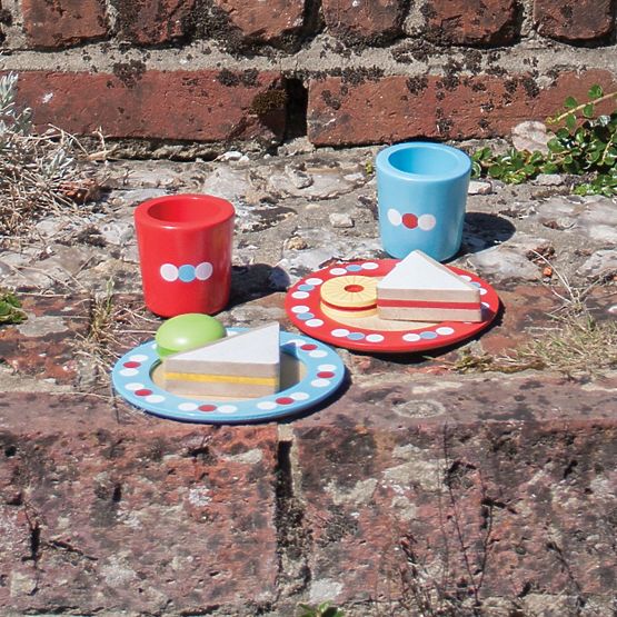 Bigjigs Toys Set užina s točkicama