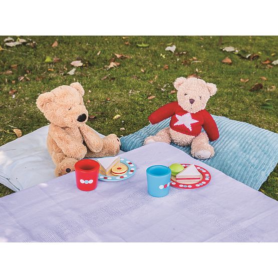 Bigjigs Toys Set užina s točkicama
