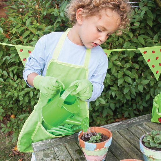 Bigjigs Toys set vrtnog alata u zelenoj platnenoj torbi