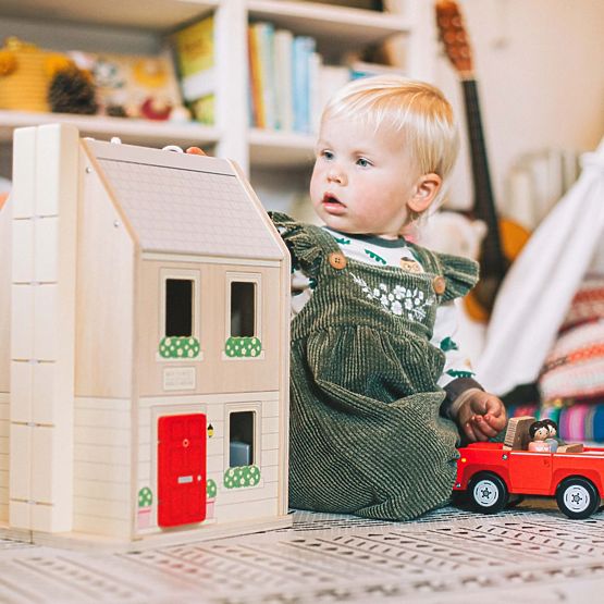 Bigjigs Toys Sklopiva kućica s priborom
