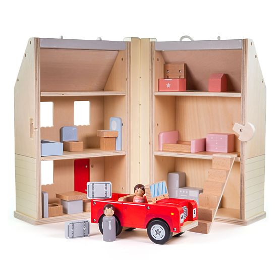 Bigjigs Toys Sklopiva kućica s priborom