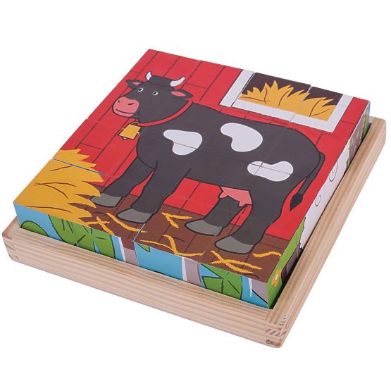Bigjigs Toys Slagalica kocke farma