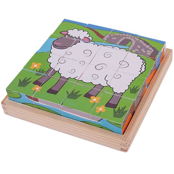 Bigjigs Toys Slagalica kocke farma