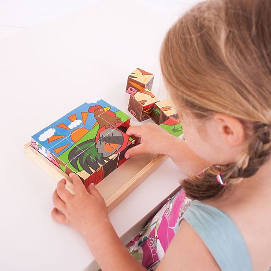Bigjigs Toys Slagalica kocke farma