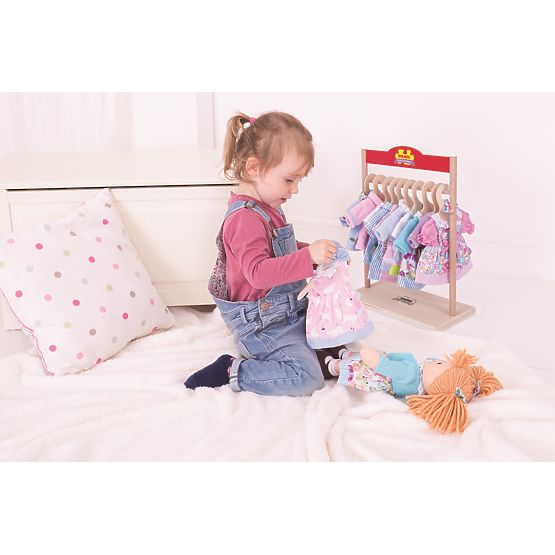 Bigjigs Toys Tirkizna haljina sa džemperom za lutku 28 cm