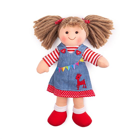 Bigjigs Toys Tkanena lutka Hattie 28 cm