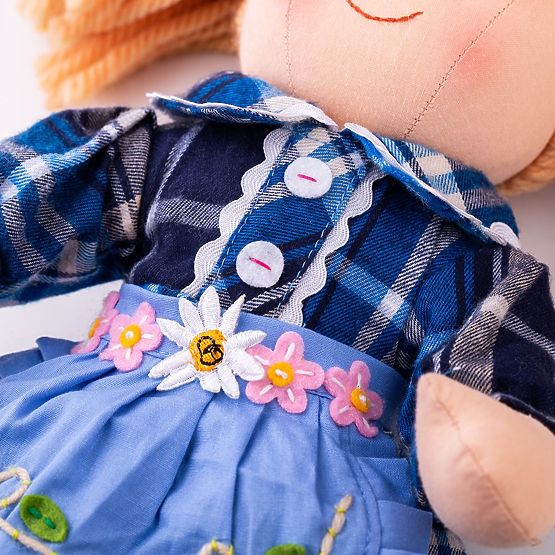 Bigjigs Toys Tkanena lutka Katie 34 cm