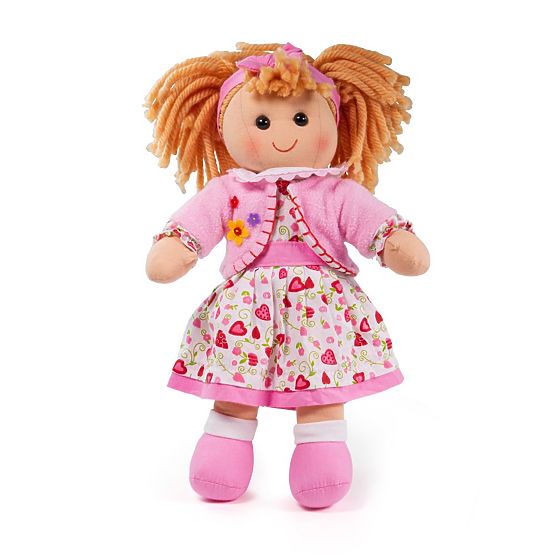 Bigjigs Toys Tkanena lutka Kelly 34 cm