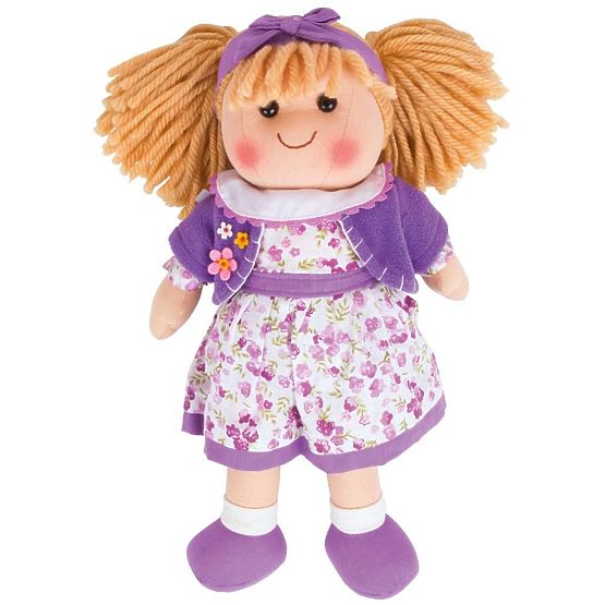 Bigjigs Toys Tkanena lutka Laura 34 cm