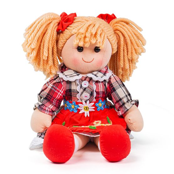 Bigjigs Toys Tkanena lutka Mandie 34 cm